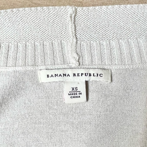 Banana Republic Wool Blend Cream Open Cardigan w/Pockets Size XS - Picture 8 of 9